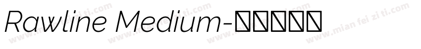 Rawline Medium字体转换